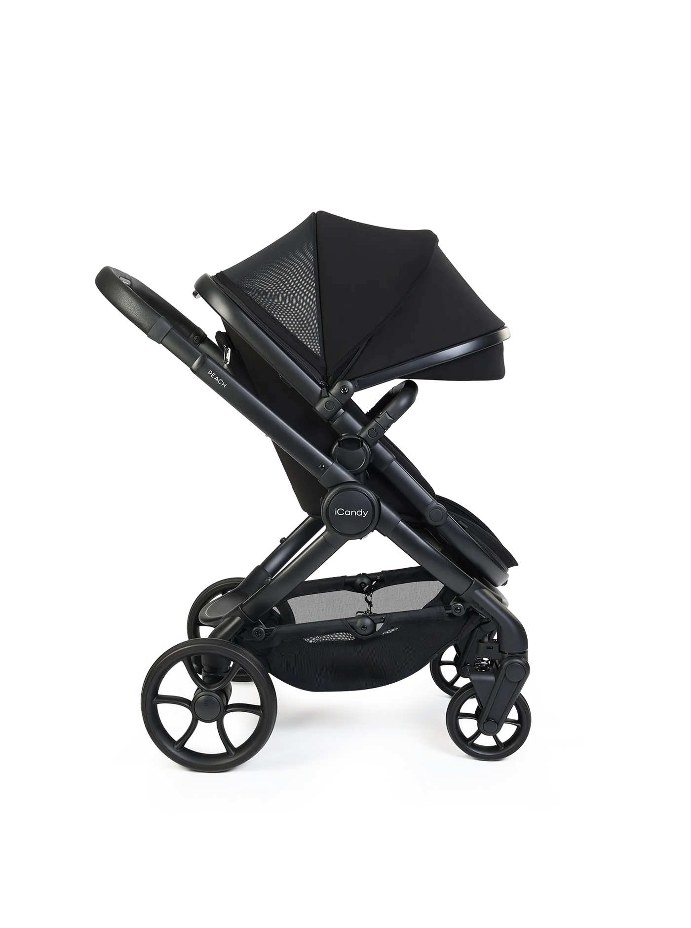 iCandy Peach 8 Black Pushchair and Carrycot - 360 Car Seat Pushchair Bundle