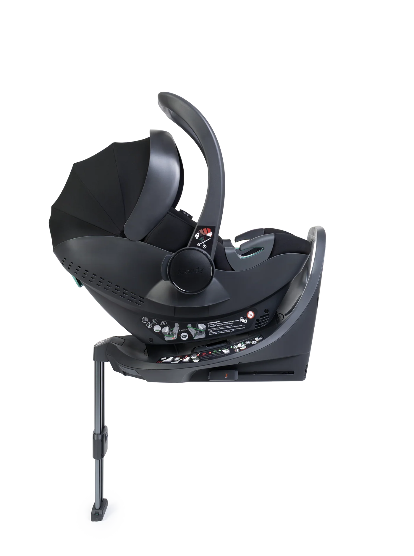 iCandy Peach 8 Black Pushchair and Carrycot - 360 Car Seat Pushchair Bundle