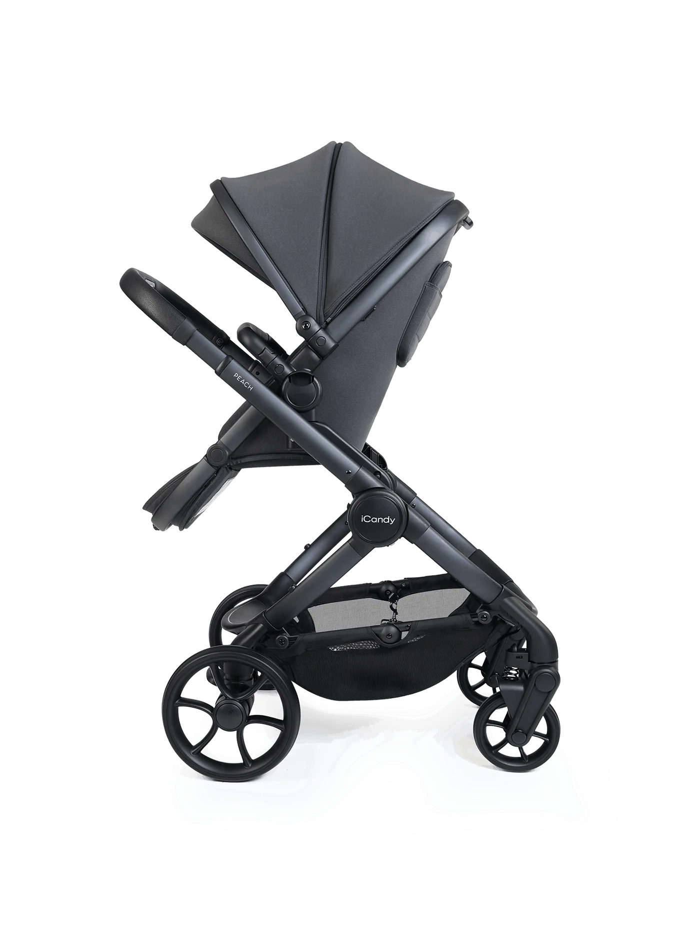 iCandy Peach 8 Grey Pushchair and Carrycot - 360 Car Seat Pushchair Bundle