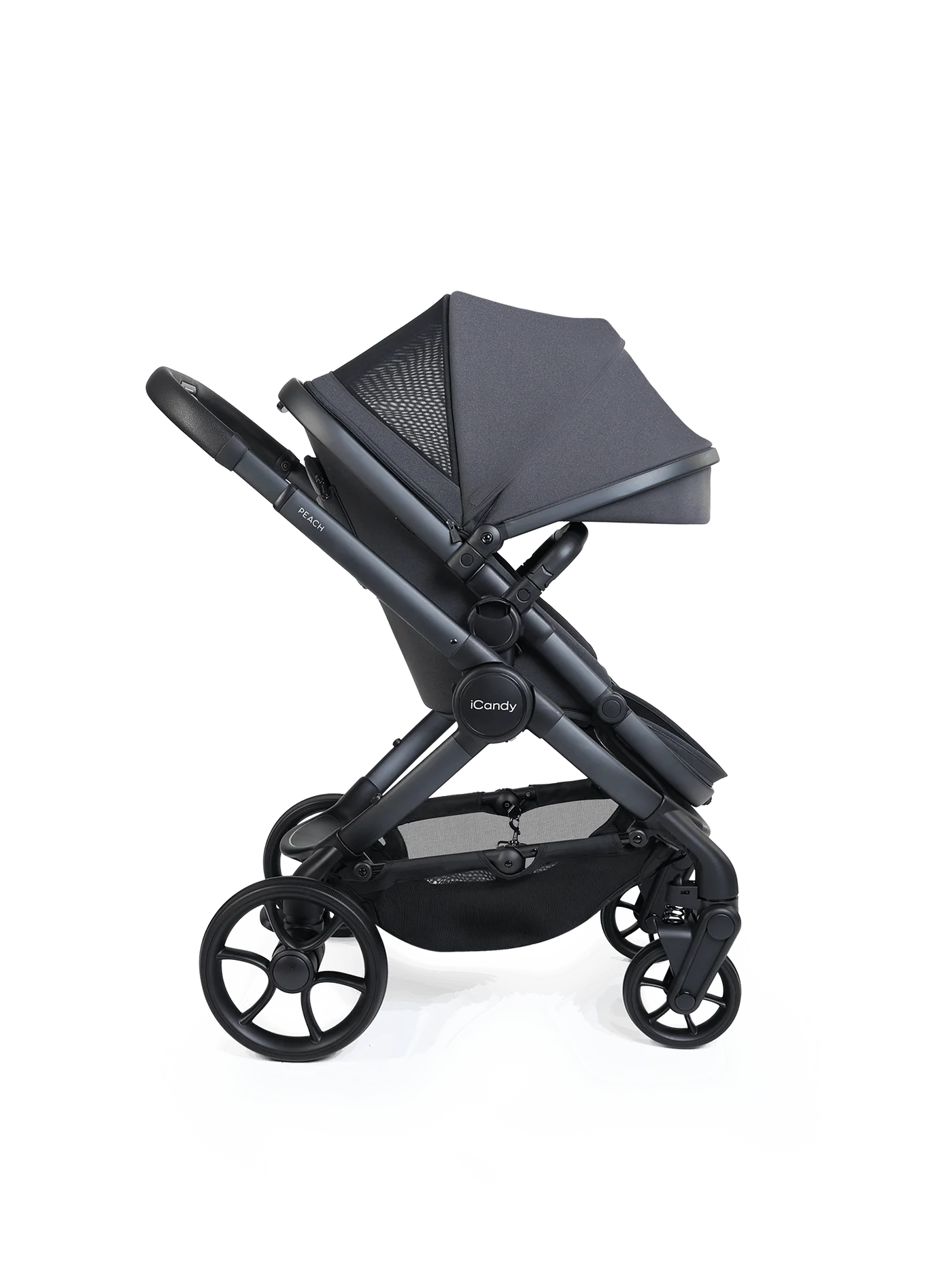 iCandy Peach 8 Grey Pushchair and Carrycot - 360 Car Seat Pushchair Bundle