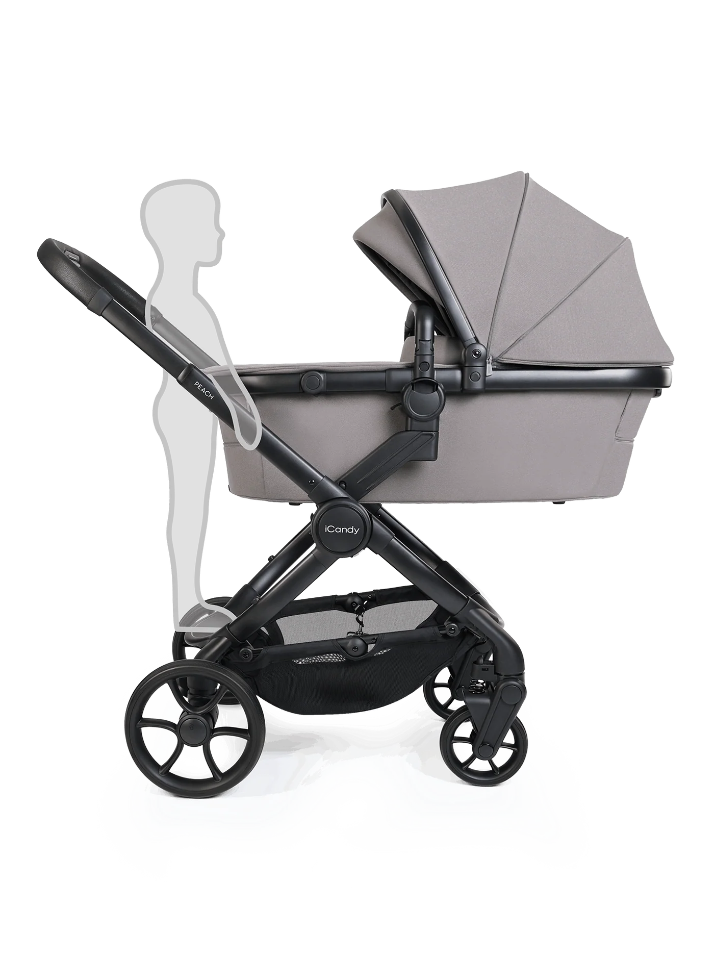 iCandy Peach 8 Porcini Pushchair and Carrycot - 360 Car Seat Pushchair Bundle