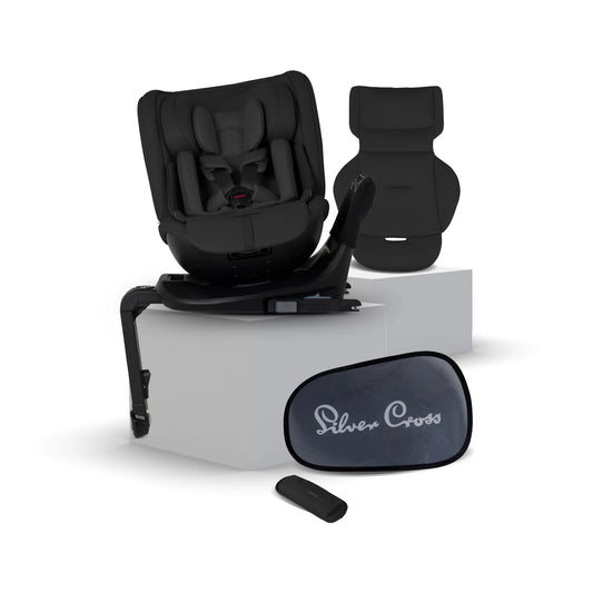 Silver Cross Motion 3 All Size 360 Rotating Car Seat Iconic Black