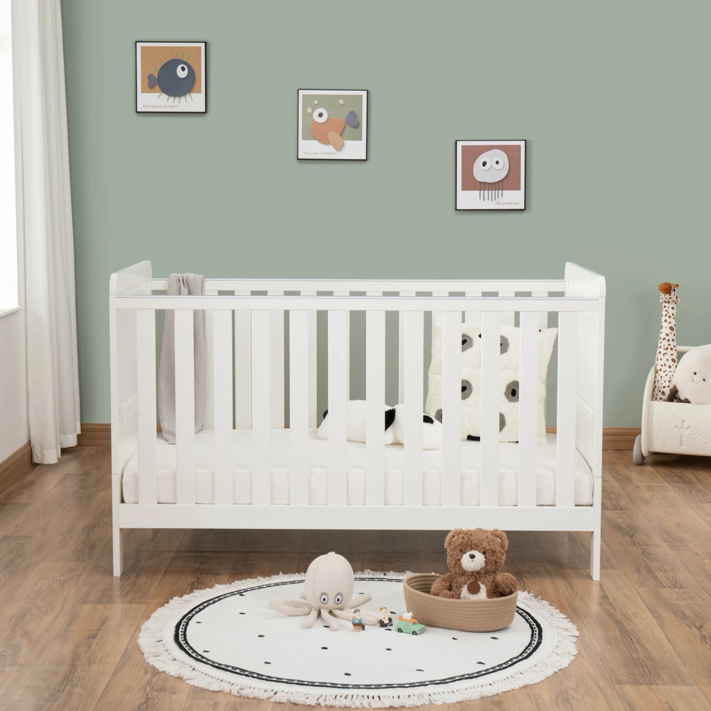 Babymore Caro Urban Cot Bed White