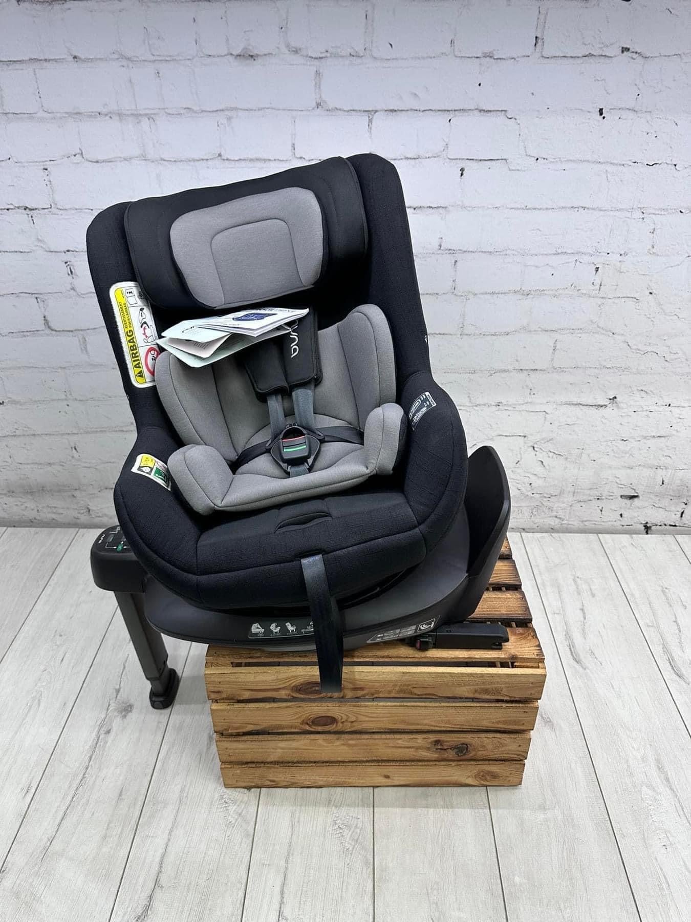 Nuna Triv Next and Cari Carrycot Rainbow Georgette Polizzi Todl and rotating base