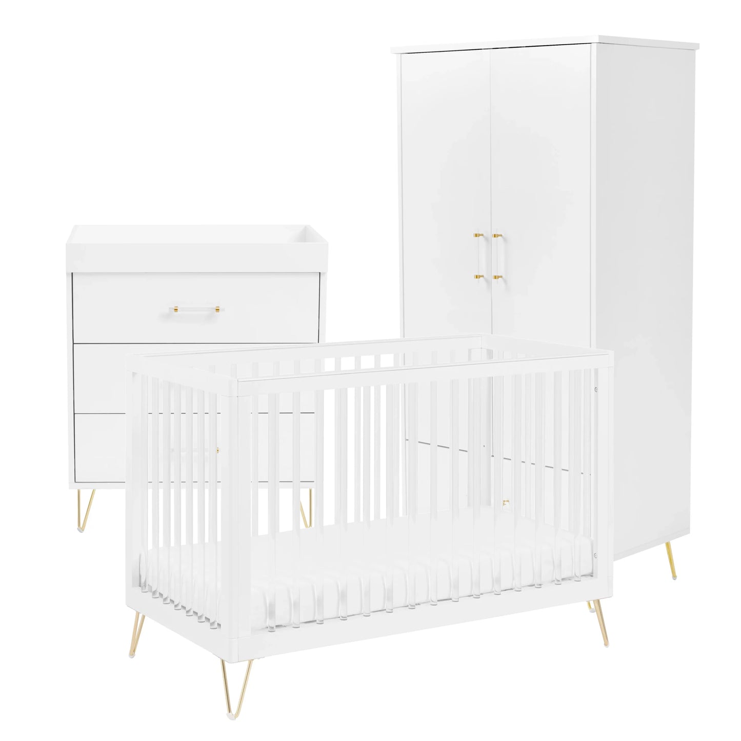 Babymore Kimi Acrylic 3 Piece Nursery Room Set