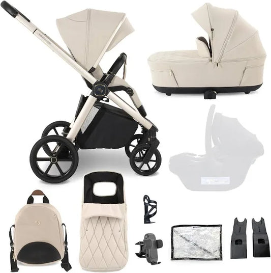My Babiie MB450 LUXE 2-in-1 Pushchair & Carrycot - Feather *Pre Order Mid October Delivery