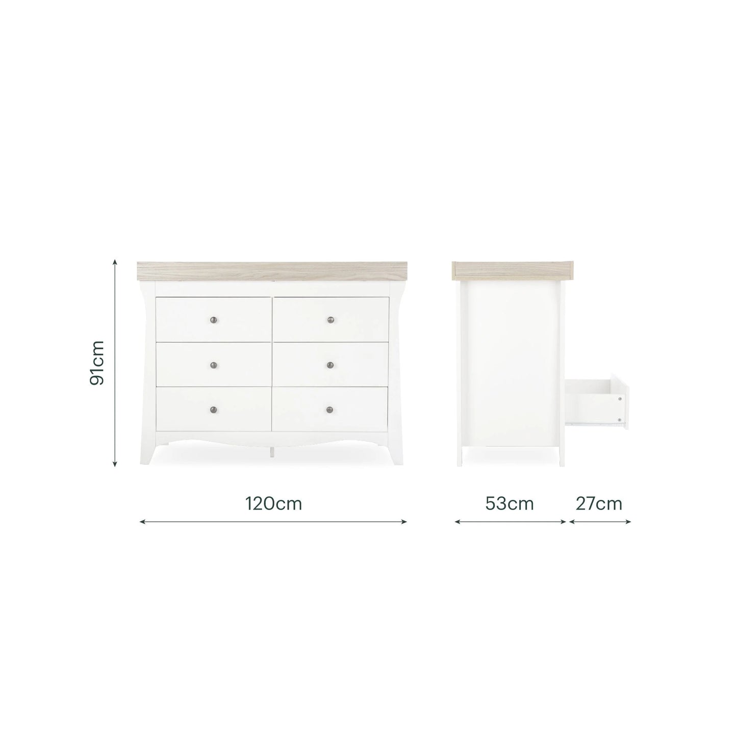 Clara Luxe 3 Piece Furniture Set - White & Ash Pre Order