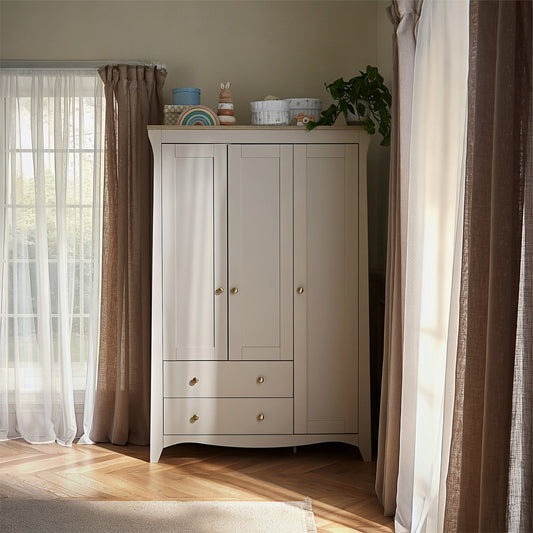 CuddleCo Clara Triple Wardrobe, Cashmere & Ash