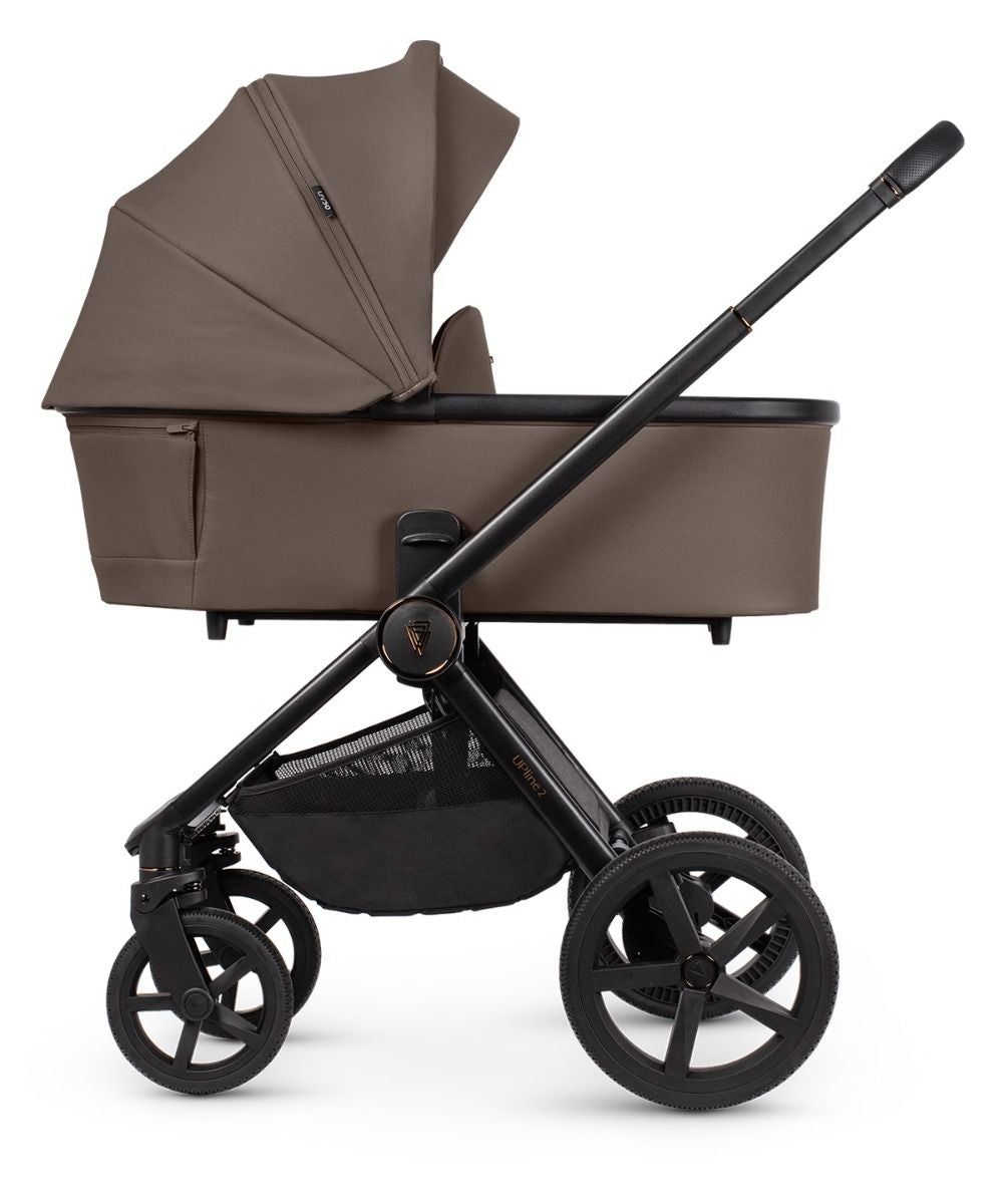 Venicci Upline 2 Travel System With Tiago 360 Car Seat & Isofix Base Brownie *Instore only