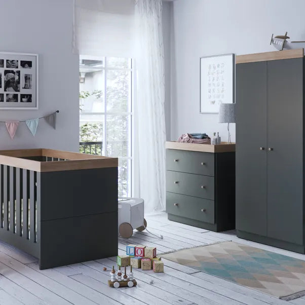 Little Acorns Burlington 3 Piece Nursery Room Set – Grey