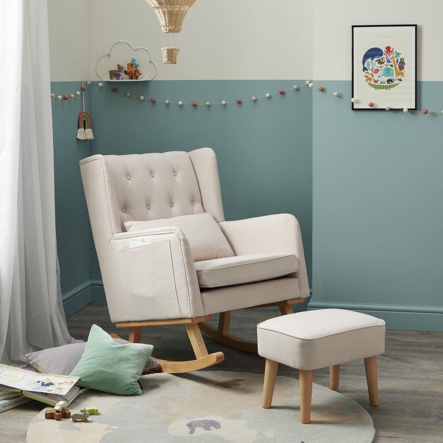 Babymore Lux Nursing Chair with Footstool – Cream SALE