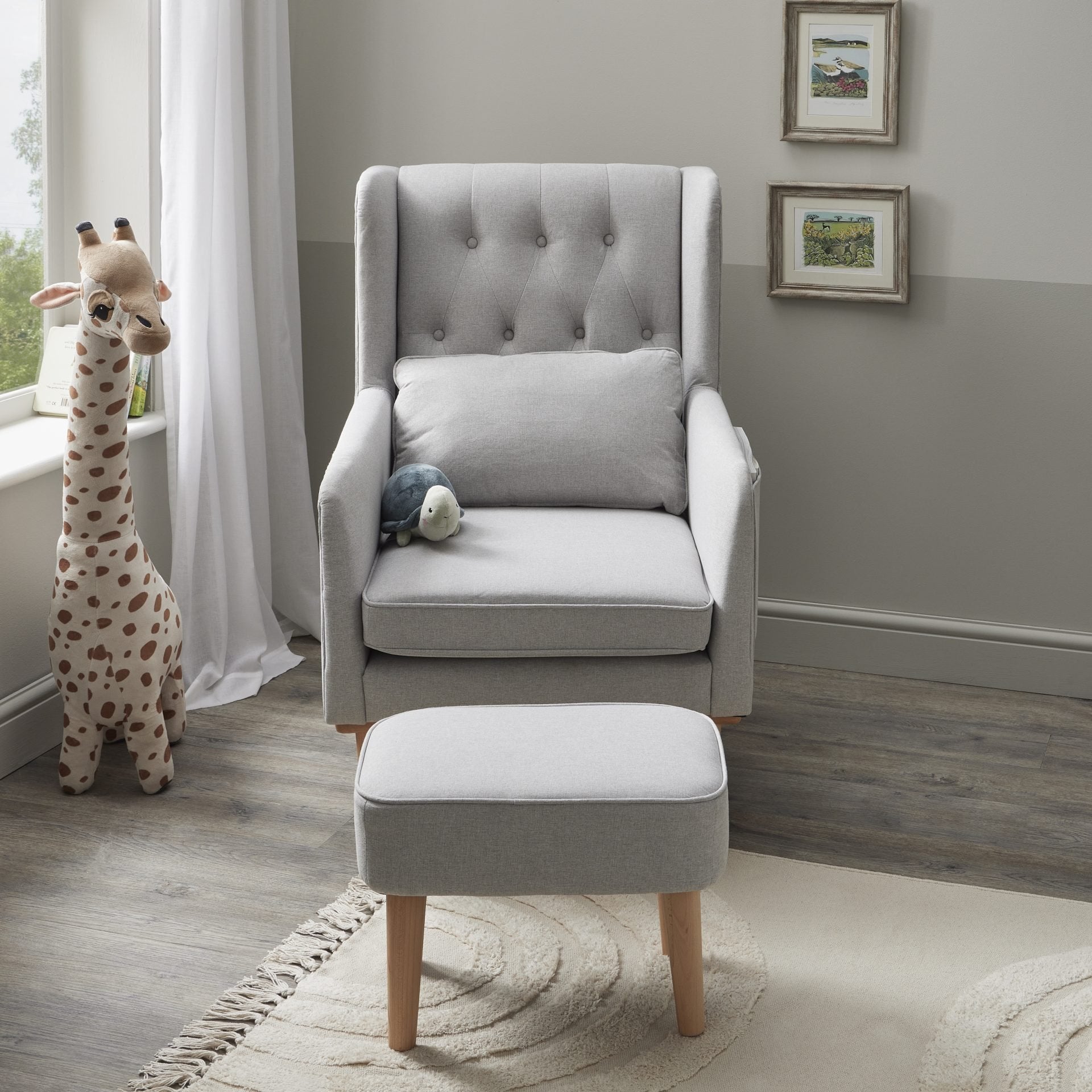 Grey baby hot sale rocking chair