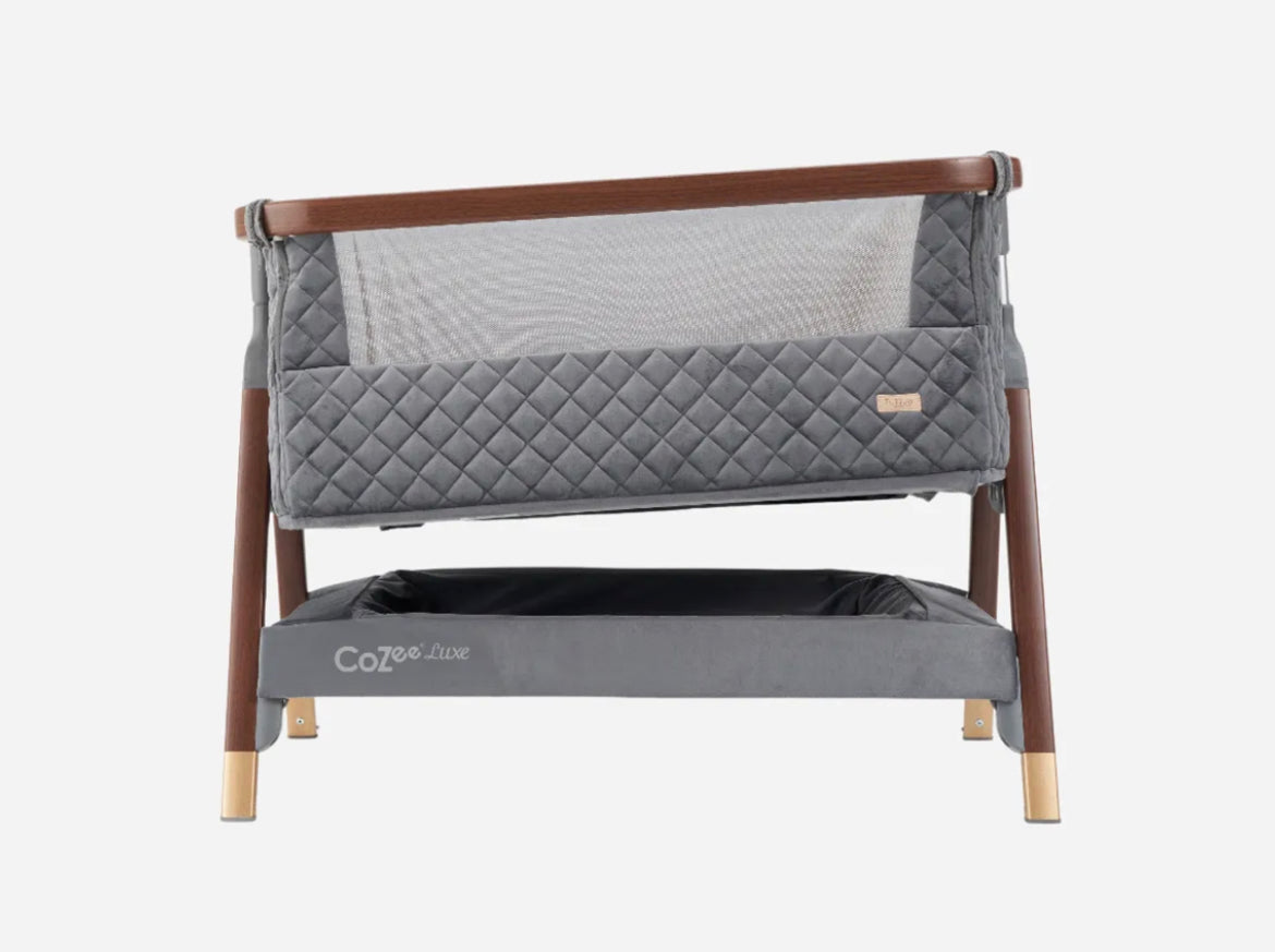 Tutti Bambini CoZee Luxe Bedside Crib - Slate Grey