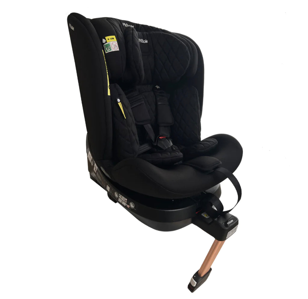 My Babiie Billie Faiers ISize Quilted Black Spin Car Seat (40-150cm)
