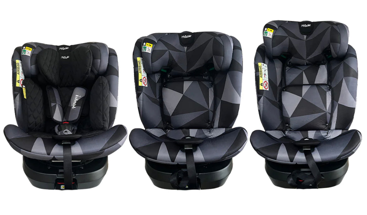 Dani Dyer ISize Black Geo Spin Car Seat (40-150cm)