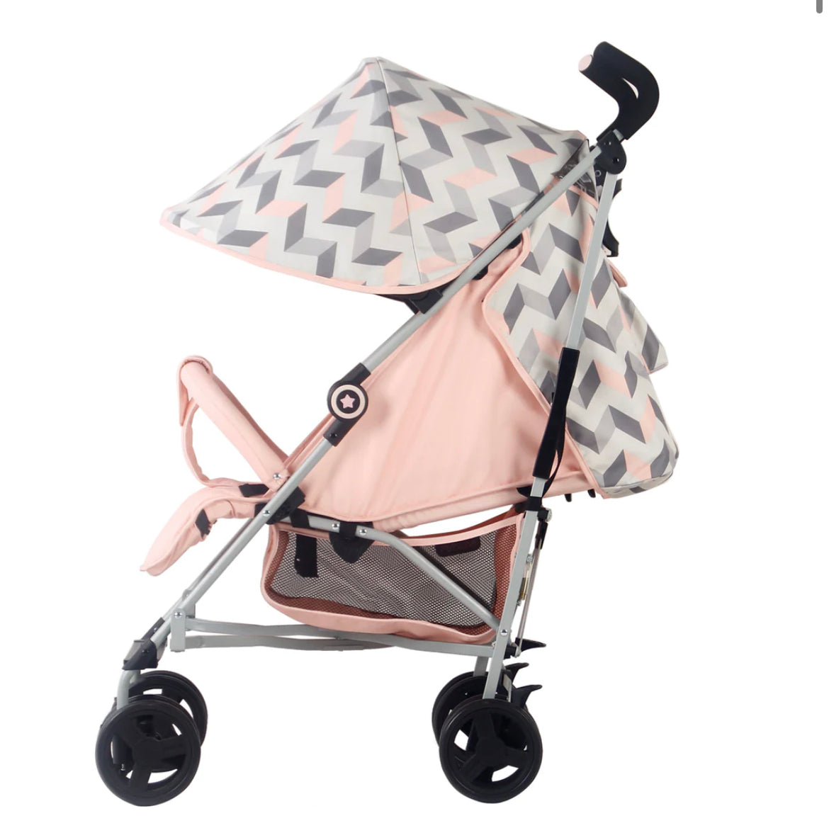 My Babiie - Billie Faiers pink chevron  MB02 Lightweight Stroller