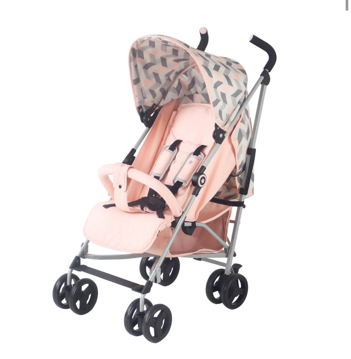 My Babiie Billie Faiers pink chevron MB02 Lightweight Stroller