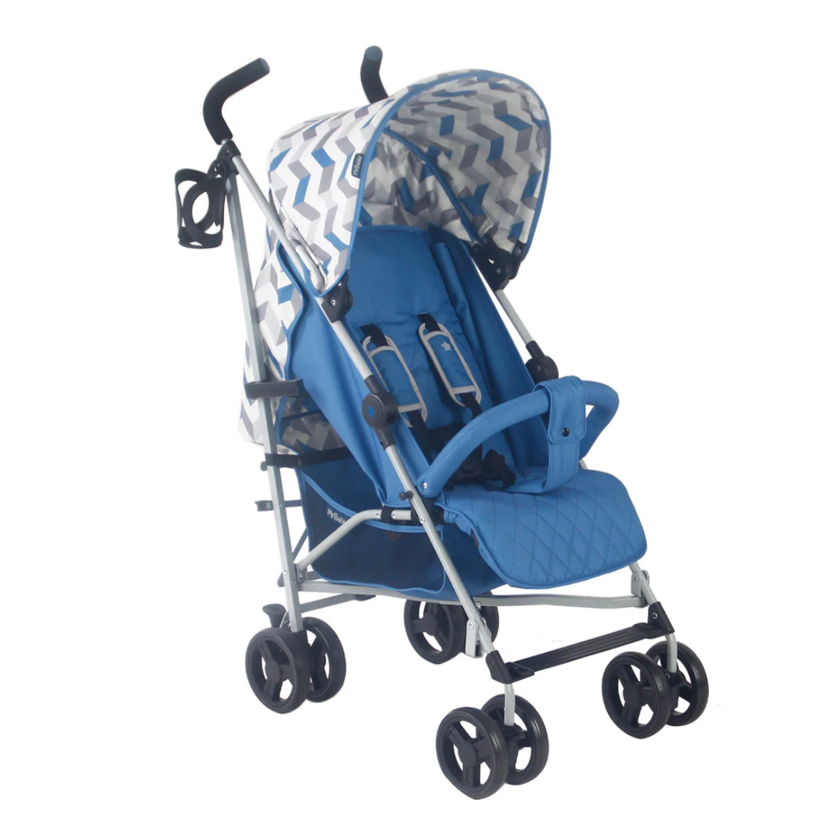 My Babiie - Billie Faiers blue  chevron  MB02 Lightweight Stroller