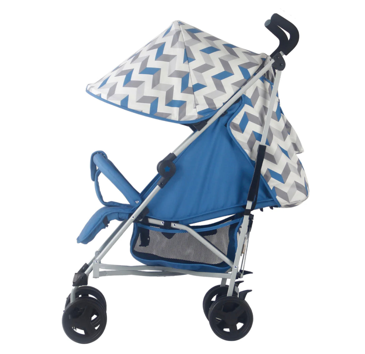 My Babiie - Billie Faiers blue  chevron  MB02 Lightweight Stroller