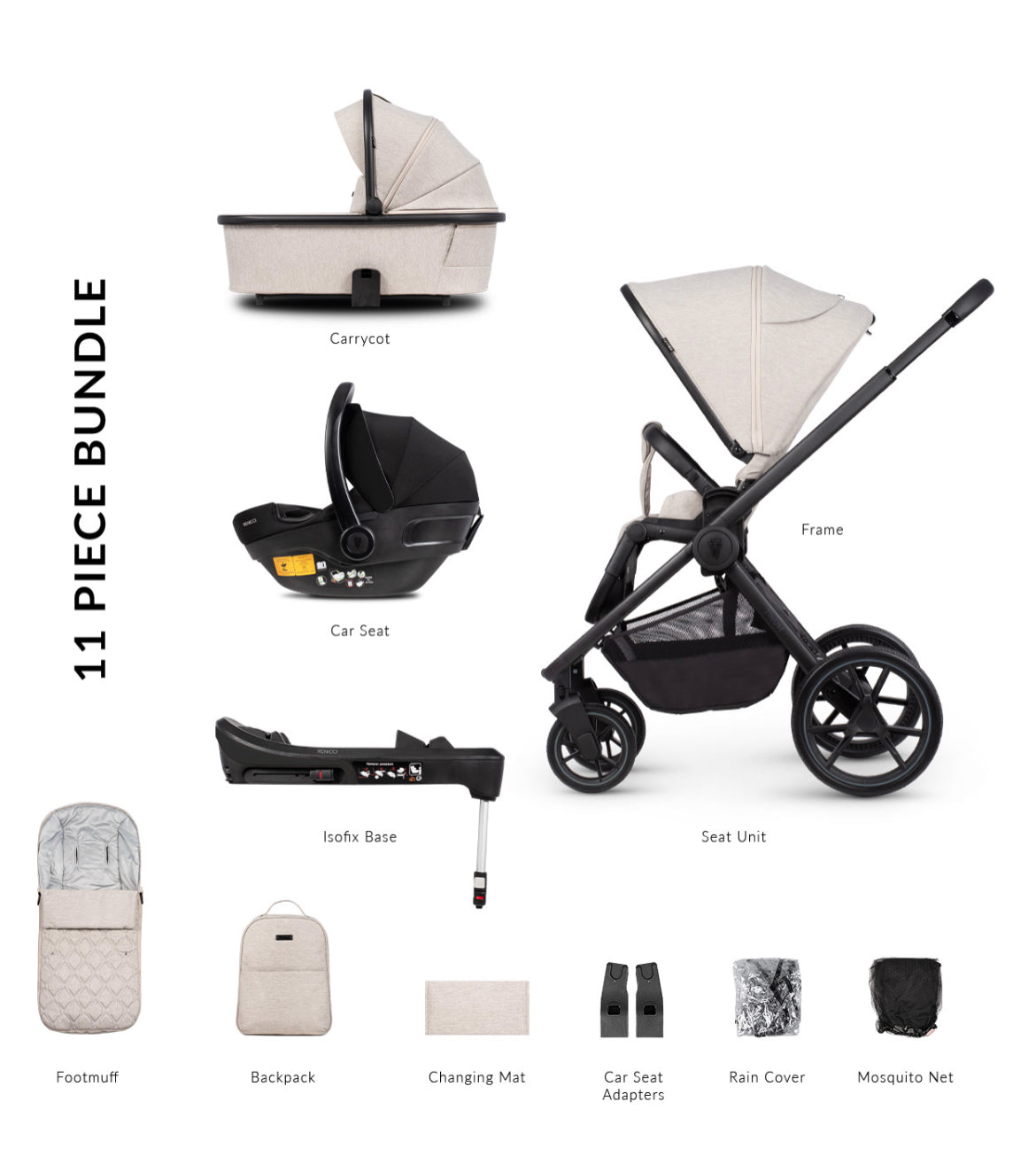 Venicci Tinum Edge 3in1 & Engo Isofix base - Dust