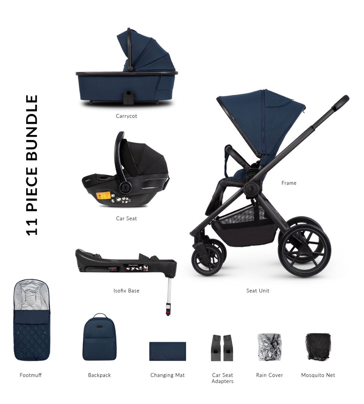 Venicci Tinum Edge 3in1 & Engo Isofix base - Ocean