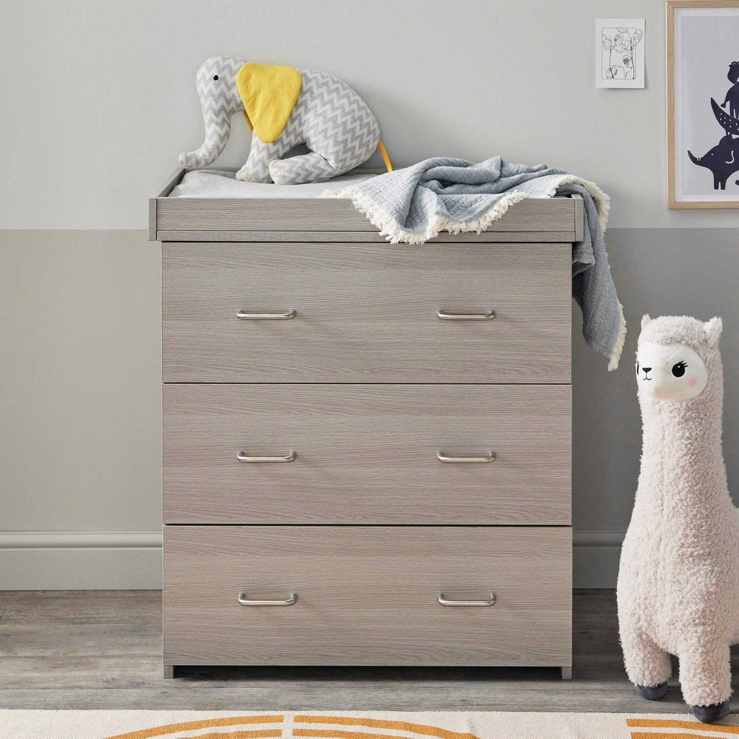 Babymore Caro Nursery Chest Changer – grey Wash