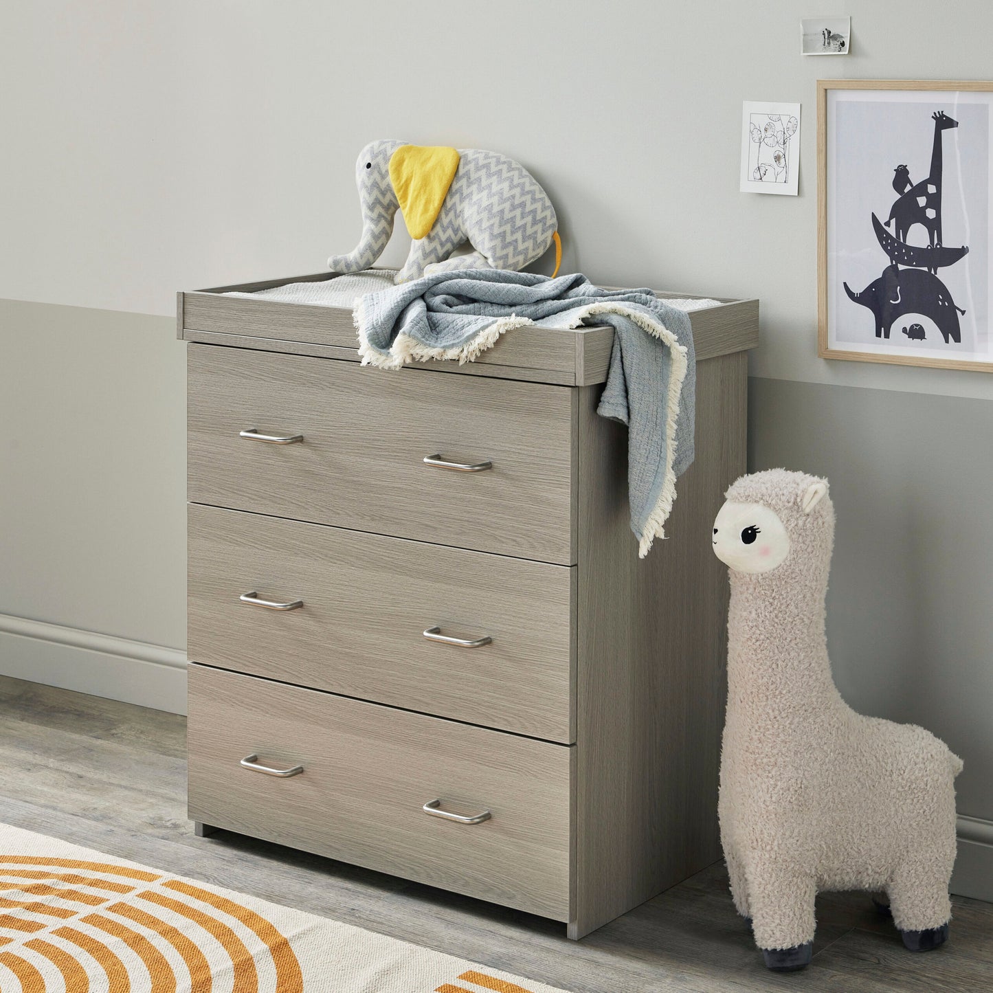 Babymore Caro Nursery Chest Changer – grey Wash