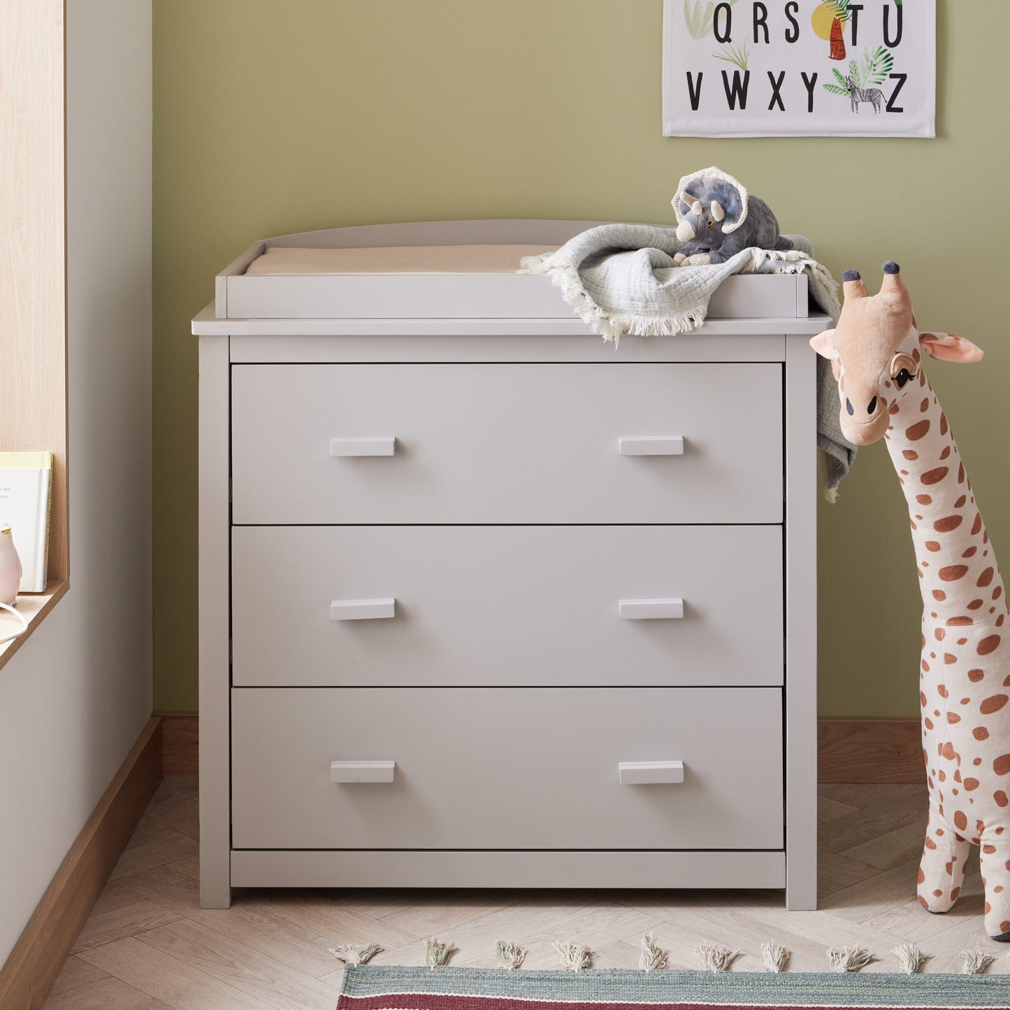 Babymore Mona Mini 3 Piece Nursery Room Set – Grey