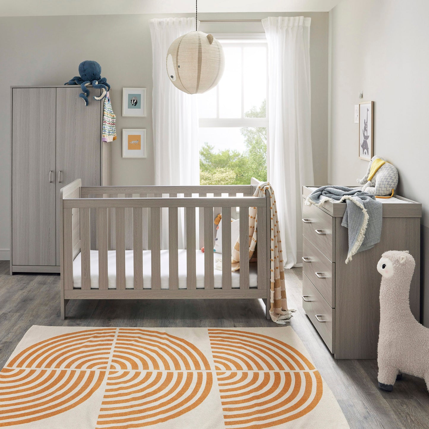 Babymore Caro 3 Piece Nursery Room Set – Grey Wash SALE