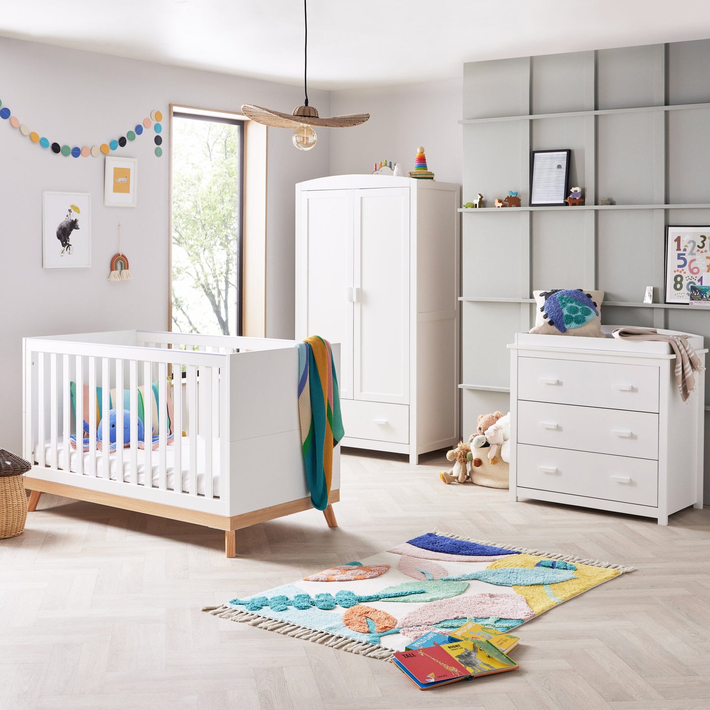 Babymore Mona 3 Piece Nursery Room Set – white SALE