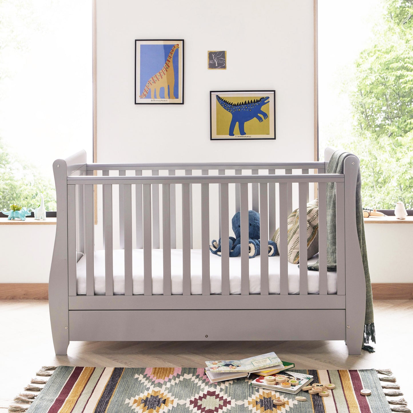 Babymore Stella 3 Piece Nursery Room Set – Grey