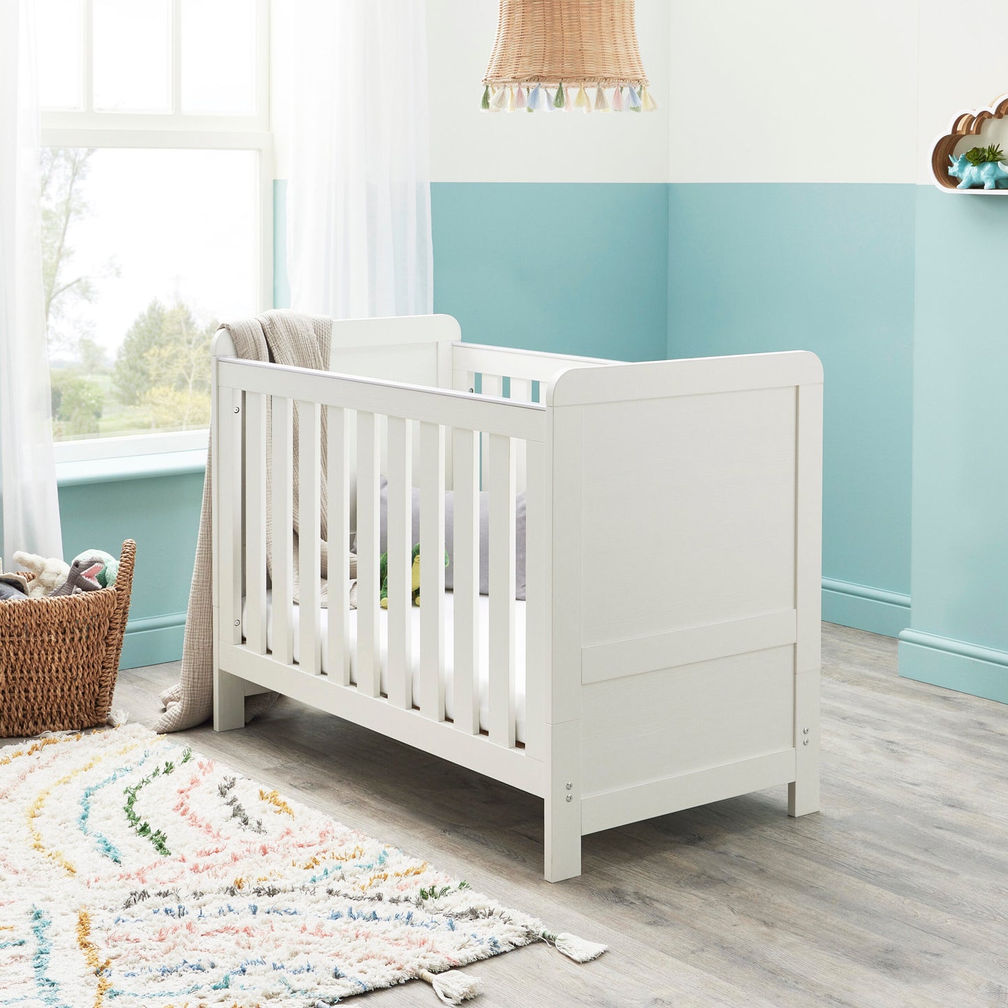 Babymore Caro Mini 2 Piece Nursery Room Set – White Wash