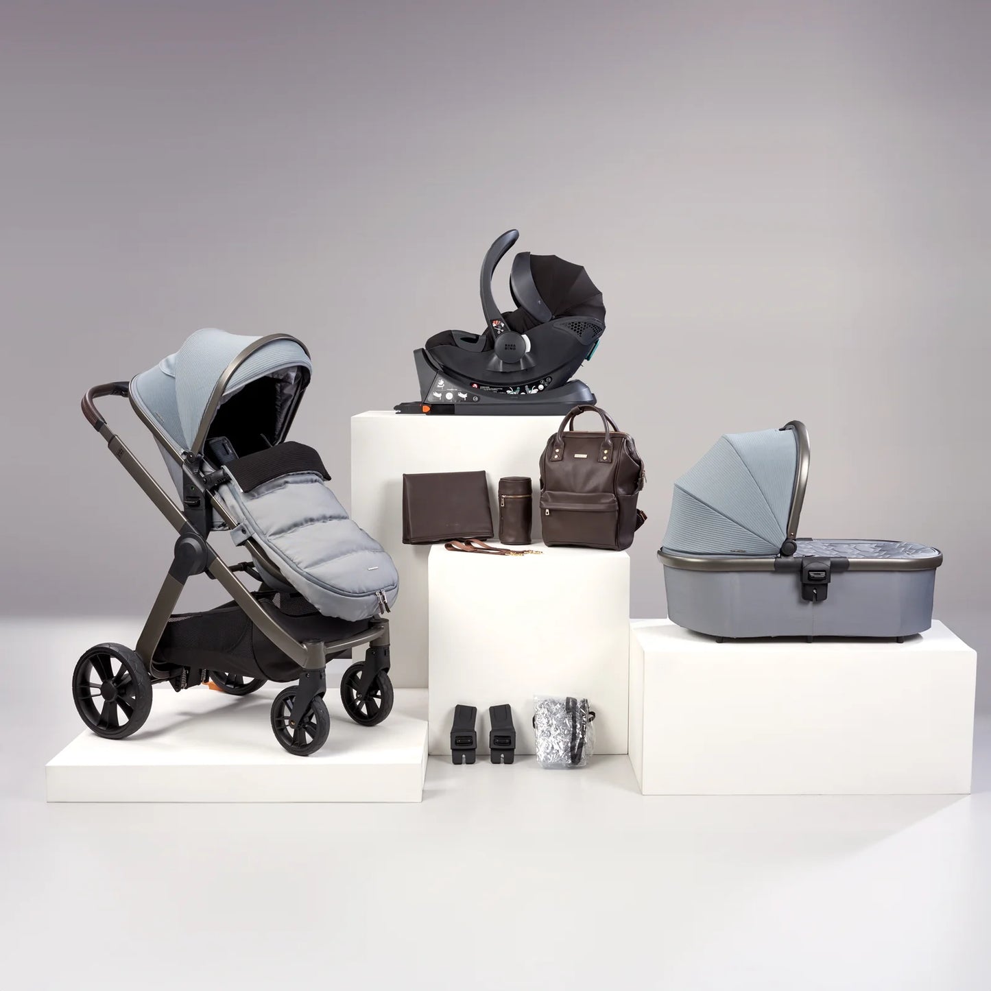 Bababing Raffi Premium Travel System with Isofix Base - Duck Egg