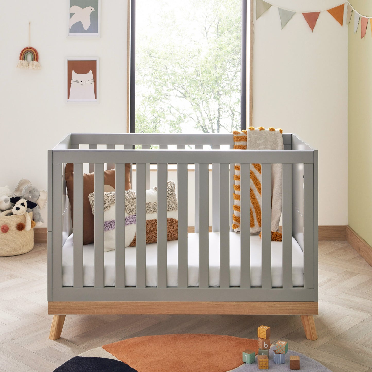 Babymore Mona Mini 3 Piece Nursery Room Set – Grey