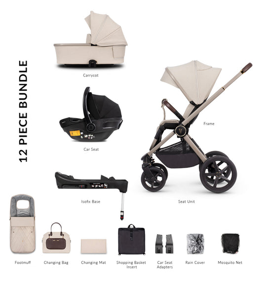 Venicci Tinum Upline 3in1 & Isofix base -  Stone Beige