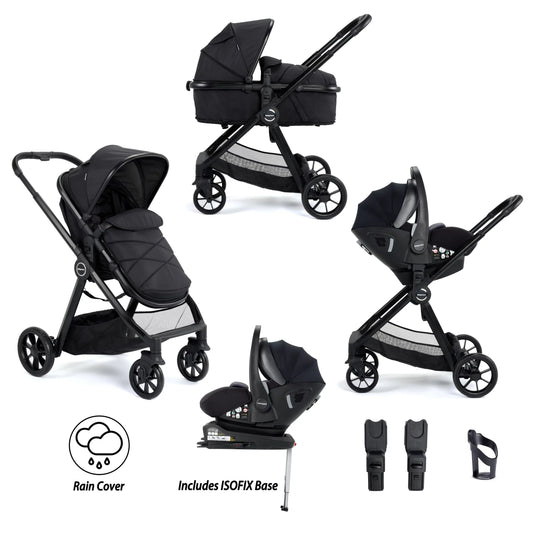 Babymore Mimi Travel System Pecan i-Size Car Seat with ISOFIX Base – Black *Feb offer