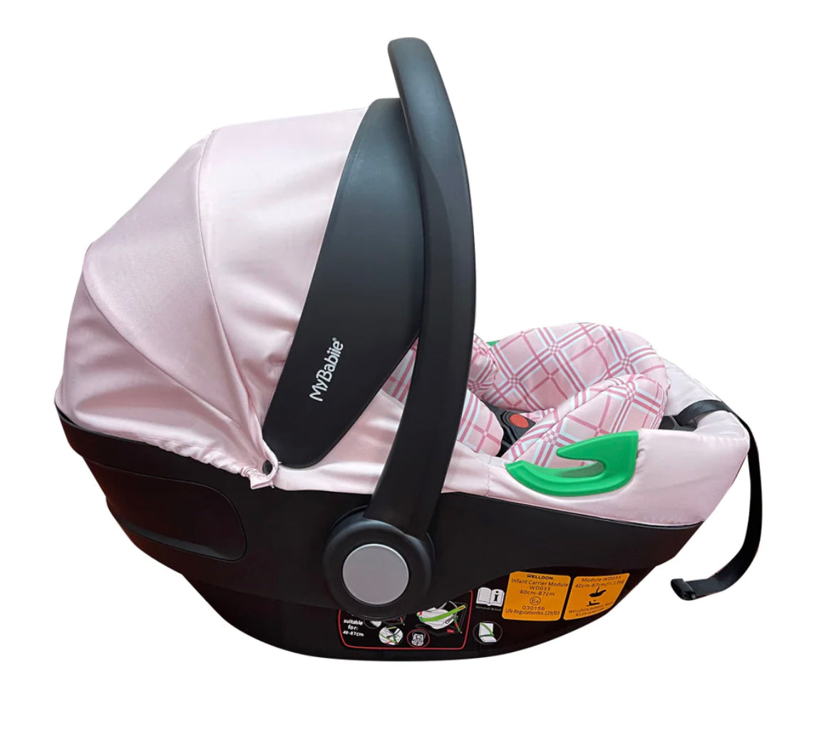 My Babiie MB200i Dani Dyer Pink Plaid iSize Travel System