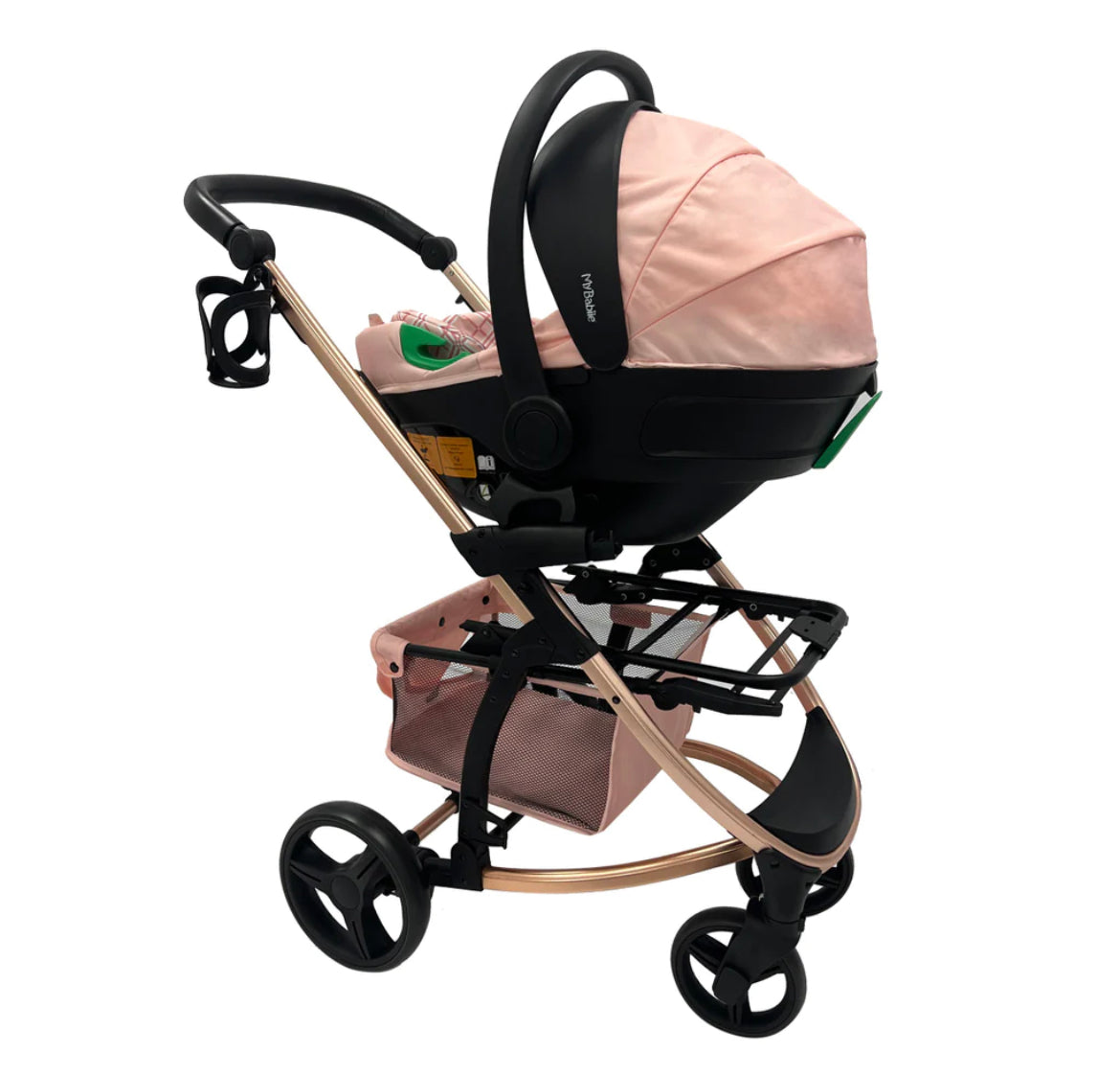 Pink and best sale black travel system