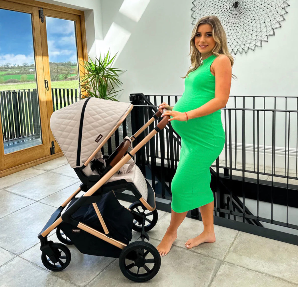 My Babiie MB500 Dani Dyer Rose Gold Stone iSize Travel System Jolly Tots