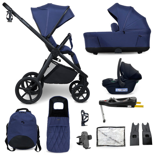 My Babiie MB450 LUXE 3-in-1 Travel System with Base -Indigo Pre Order Mid October Delivery