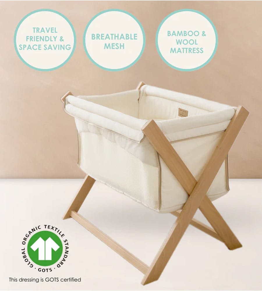 Clair de lune Organic folding crib