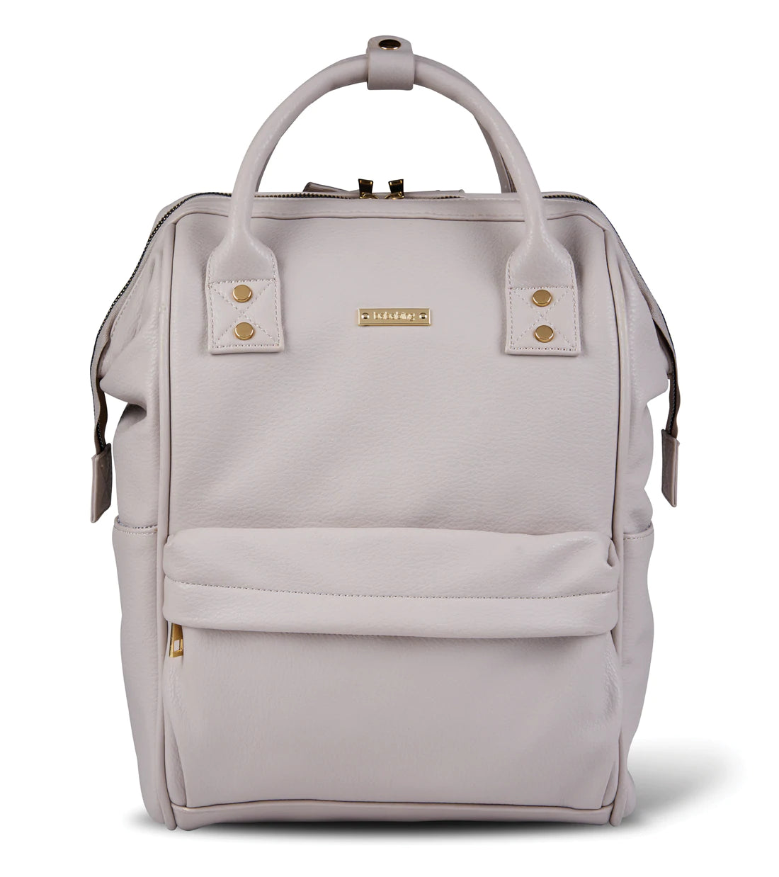 Bababing Mani Vegan Leather Backpack Changing Bag - Blush Grey