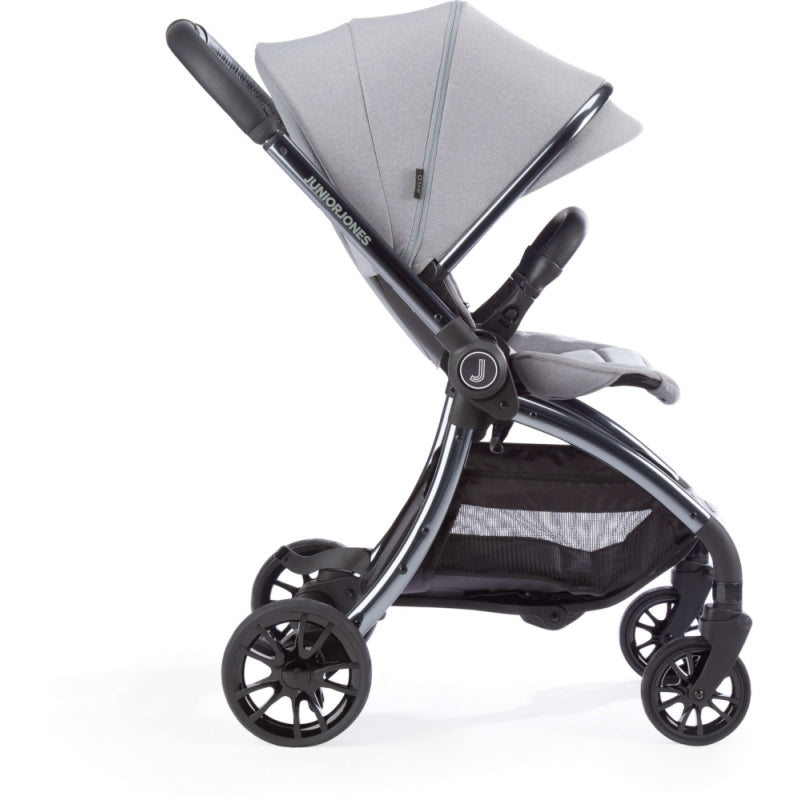 Junior Jones Aylo Pram Essential Bundle-Pebble Grey/Gun Metal