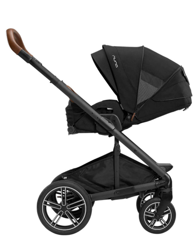 Pushchair store with carrycot