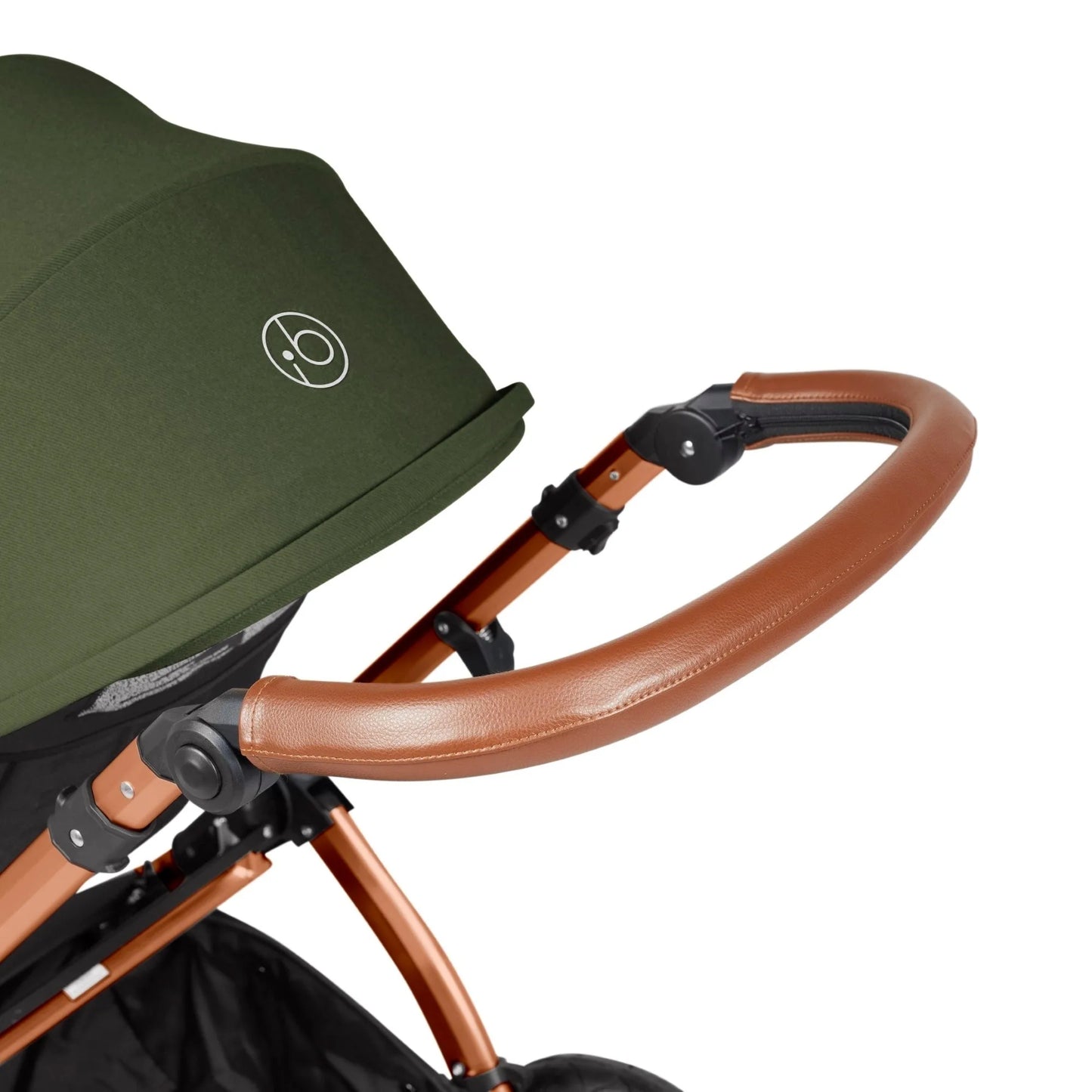 Ickle bubba Stomp Luxe All in One Premium i-Size Travel System with ISOFIX Base *Woodland  - Tan handle