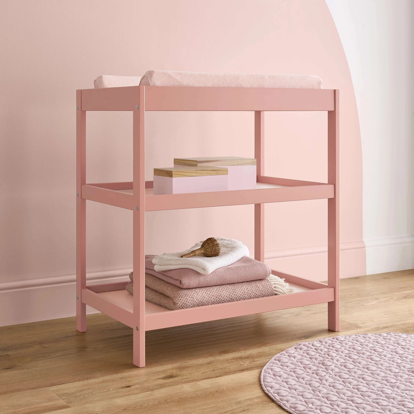 Cuddle Co Nola 2 Piece Nursery Furniture Set -Blush  Pink