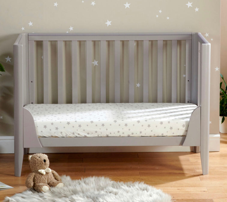 Babymore Iris Cot Bed-Grey