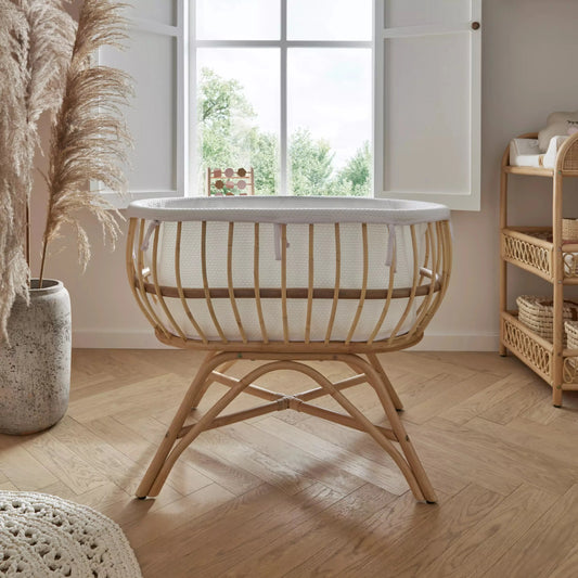 Cuddle Co Aria Crib - Rattan