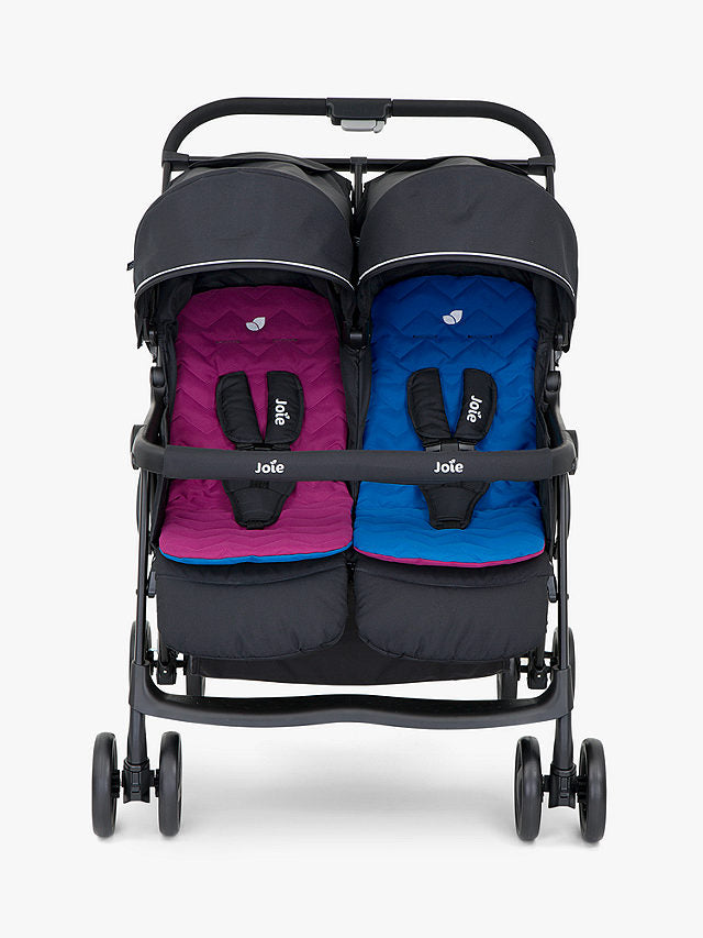 Joie Aire Twin Double Buggy Pushchair Joie Twin Aire Rosy And Sea