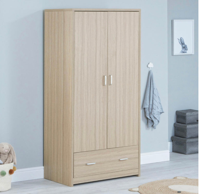 Babymore Luno  Veni  wardrobe  – Oak